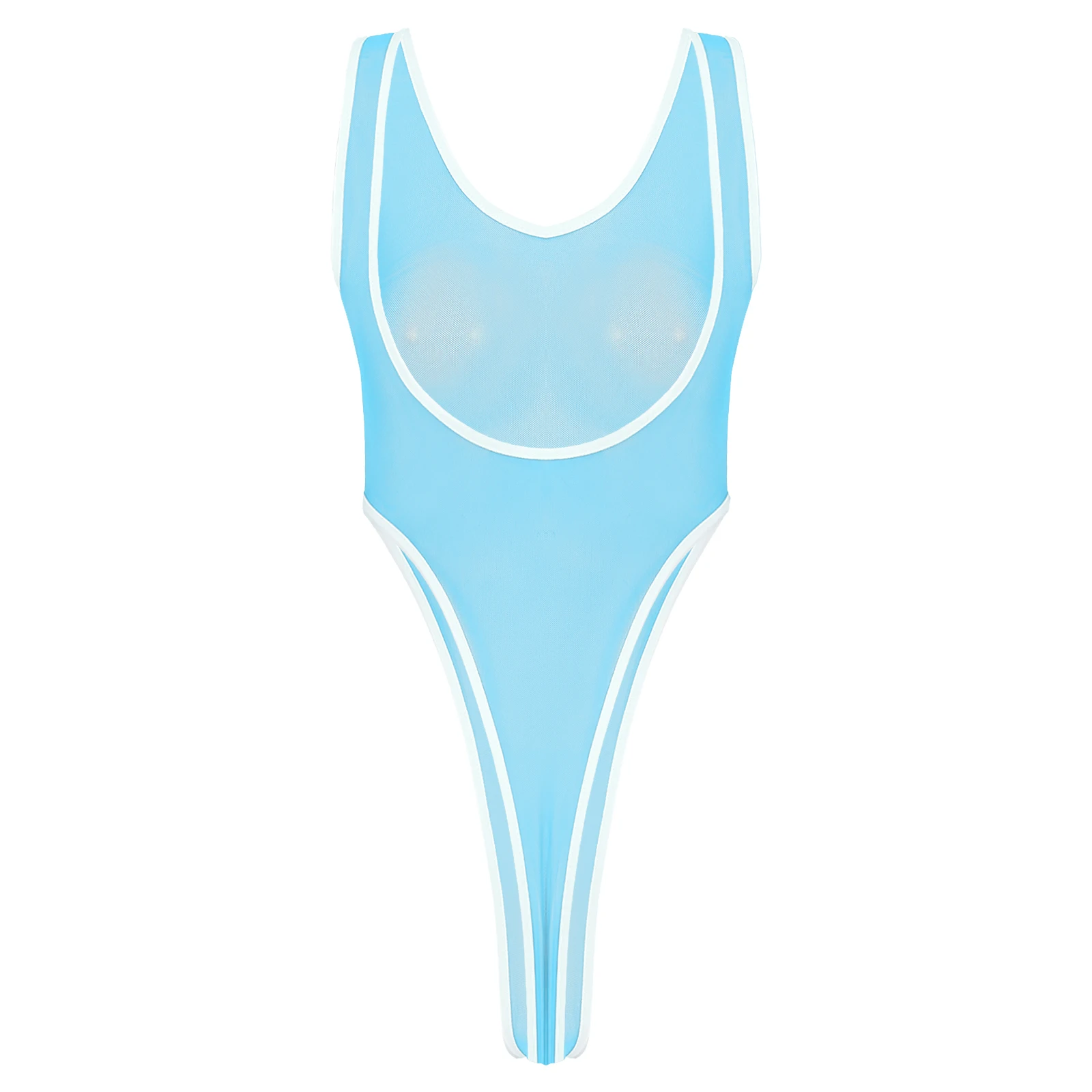 Женское нижнее белье монокини купальник прозрачная сетка глубокий вырез