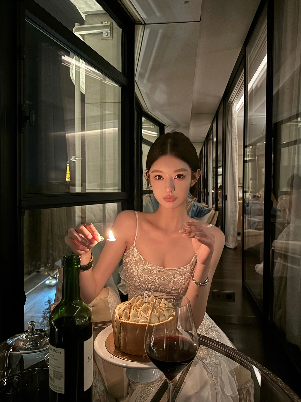 Good Morning Fan Upscale Birthday Dress Series Heavy Industry Flower Embroidery/Beads Guest dresses Women Autumn