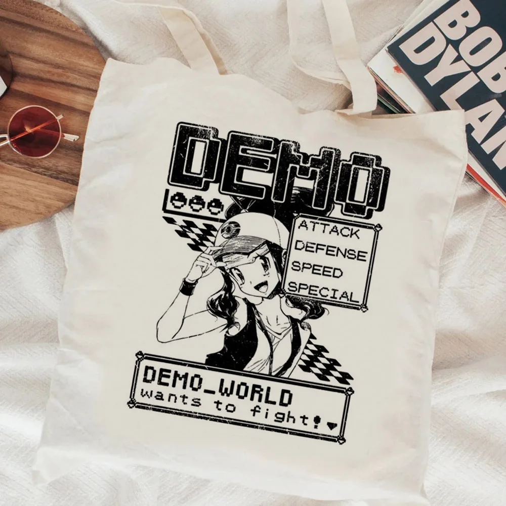 Y2k Cyber манга смешная сумка для покупок eco shopper холщовая продуктовая