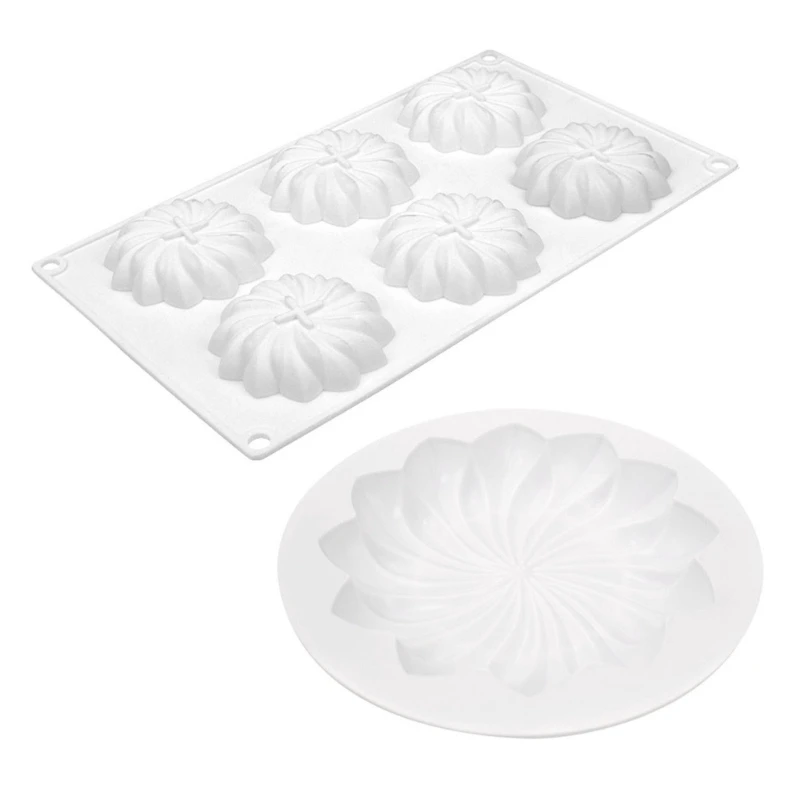 

Chocolate Mould Household Fondant Mold Spiral Shape Silicone Material for Baking