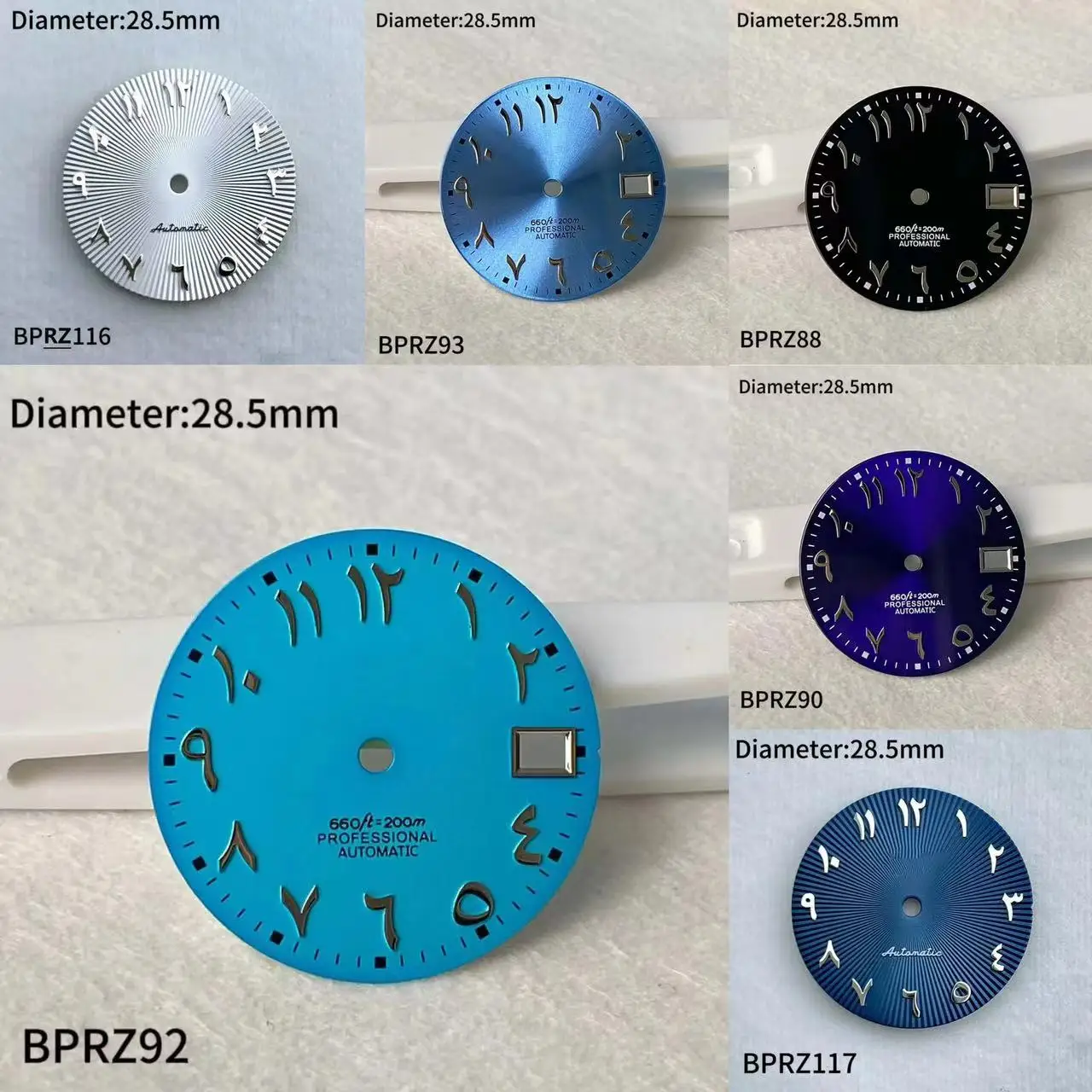 Циферблат с арабской цифрами 28 5 мм не светящийся логотип NH35 NH36 автоматический