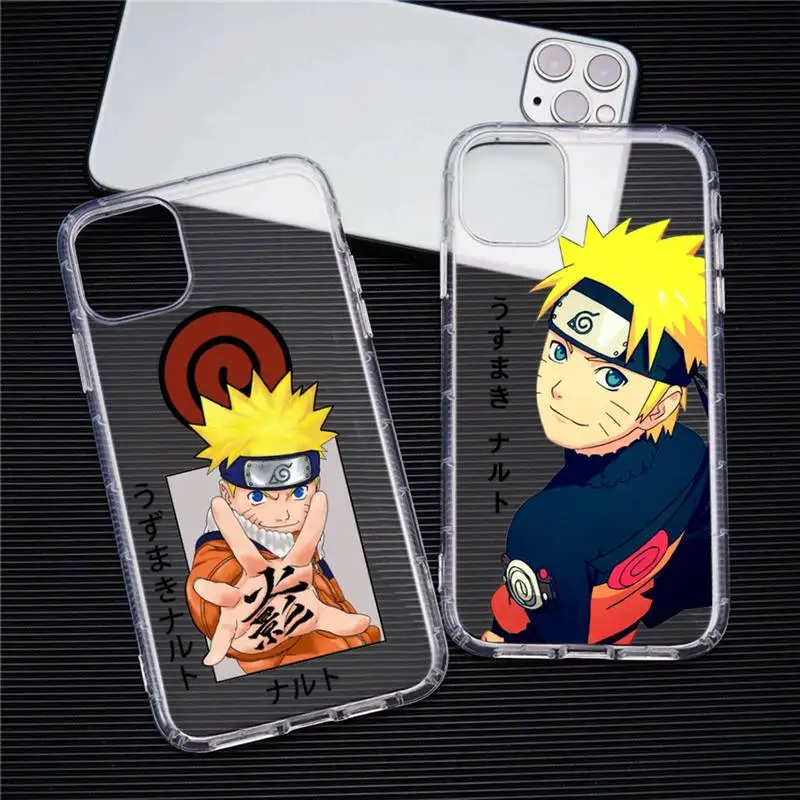 Чехол удзумаки Наруто для телефона iphone 13 12 11 Pro Max Mini XS 8 7 Plus X SE 2020 XR прозрачный