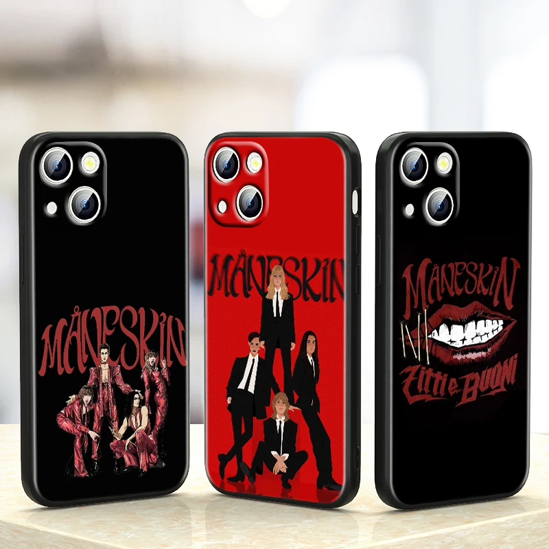 

Maneskin Damiano David For iPhone 13 12 11 Pro MAX mini XS MAX XR X 7 8 6 5S SE 2020 Plus Soft Black Phone Coque Fundas