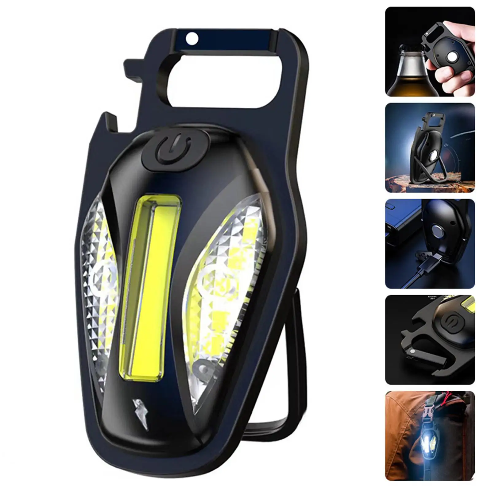 

Mini Flashlight LED Keychain Portable Pocket Flashlight USB Rechargeable Led Light Lantern White Torch Camping COB Lantern