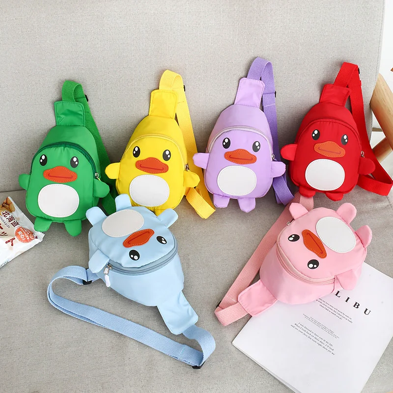 

Personality Girl Bag Tide Cartoon Cute Little Duck Casual Messenger Bag Chest Bag Kids Shoulder Messenger Bag Children's Bag