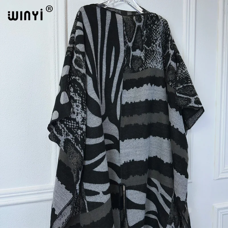 WINYI африканский зимний длинный плащ макси кафтан вечерние длинные платья