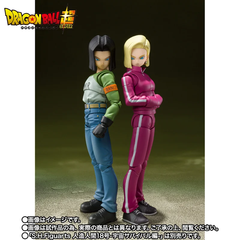 

Аниме Драконий жемчуг Z фигурка SHF Bandai душа лимит лазурит Android 17 18 фигурные модели игрушки подарок