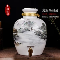 readstar high quality china jingdezhen ceramic jars china wine jars with tap wine barrel 5kg 10kg 15kg ceramic pot