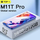 Новые смартфоны глобальная версия M11T Pro, телефон 16 + 512 ГБ, мобильные телефоны 10 ядер, мобильные телефоны Android 10, 6000 мАч, игровой телефон с функцией распознавания лица