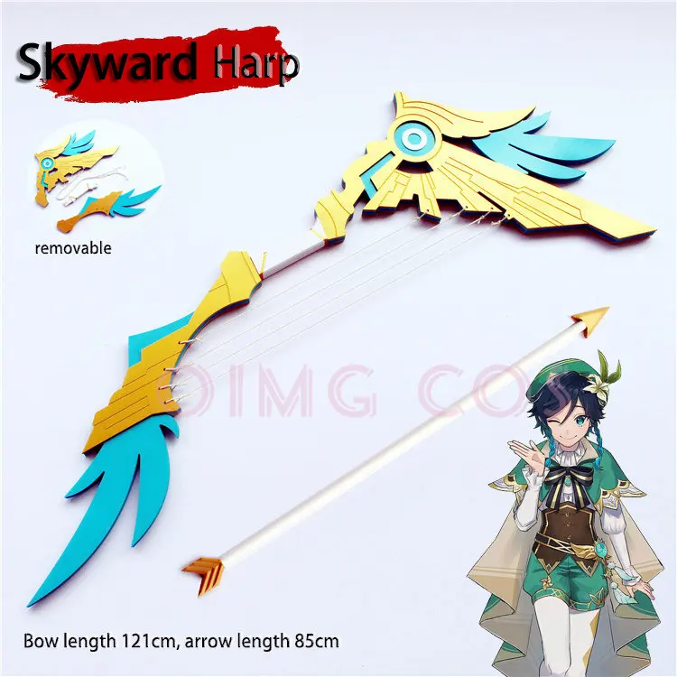 

Genshin Impact Venti Barbatos Cosplay Weapon Props Model Separable Skyward Harp