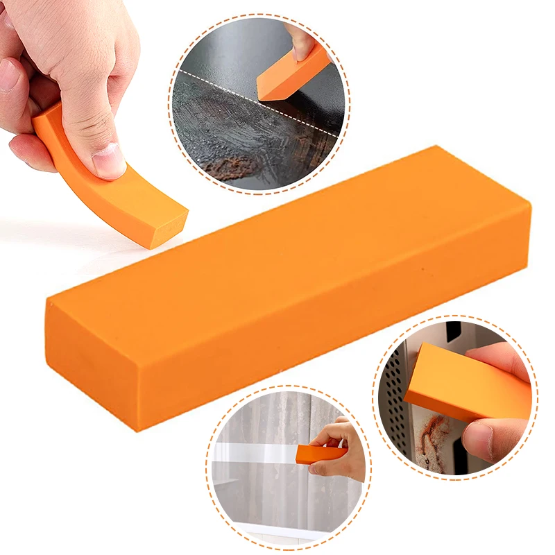 

1pc Easy Limescale Eraser Bathroom Glass Rust Remover Rubber Wet And Dry Dual Use Household Kitchen Cleaning Tools Dropshipping