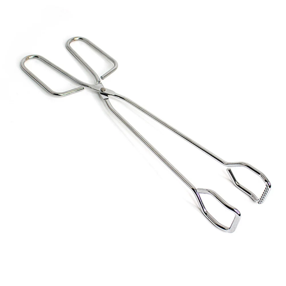 

2 Pcs Stainless Steel Grill Tongs Coal Clip Scissor Tongs M Cake Tongs Silver Barbecue Tongs Food Serving Tongs BBQ Clip