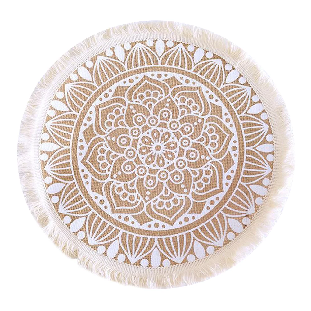 

Placemats Mat Lace Embroidered Table Place Doily Burlap Floweroutdoor Rustic Coasters Macrame Placemat Dinging Plate Tablemats