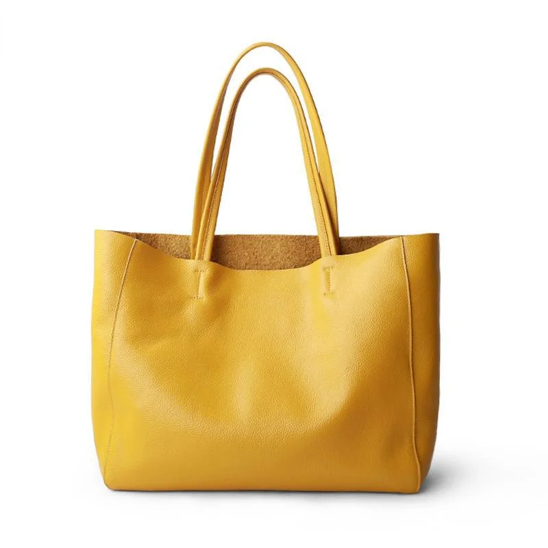 

Genuine Leather Women Shoulder Bags Large Capacity Female Totes Bag Leather Lady Handbag Casual tote bag woman handbag