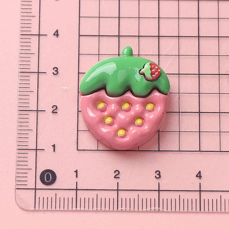 10 шт. Новинка кавайная мультяшная клубника медведь серия Смола с плоским