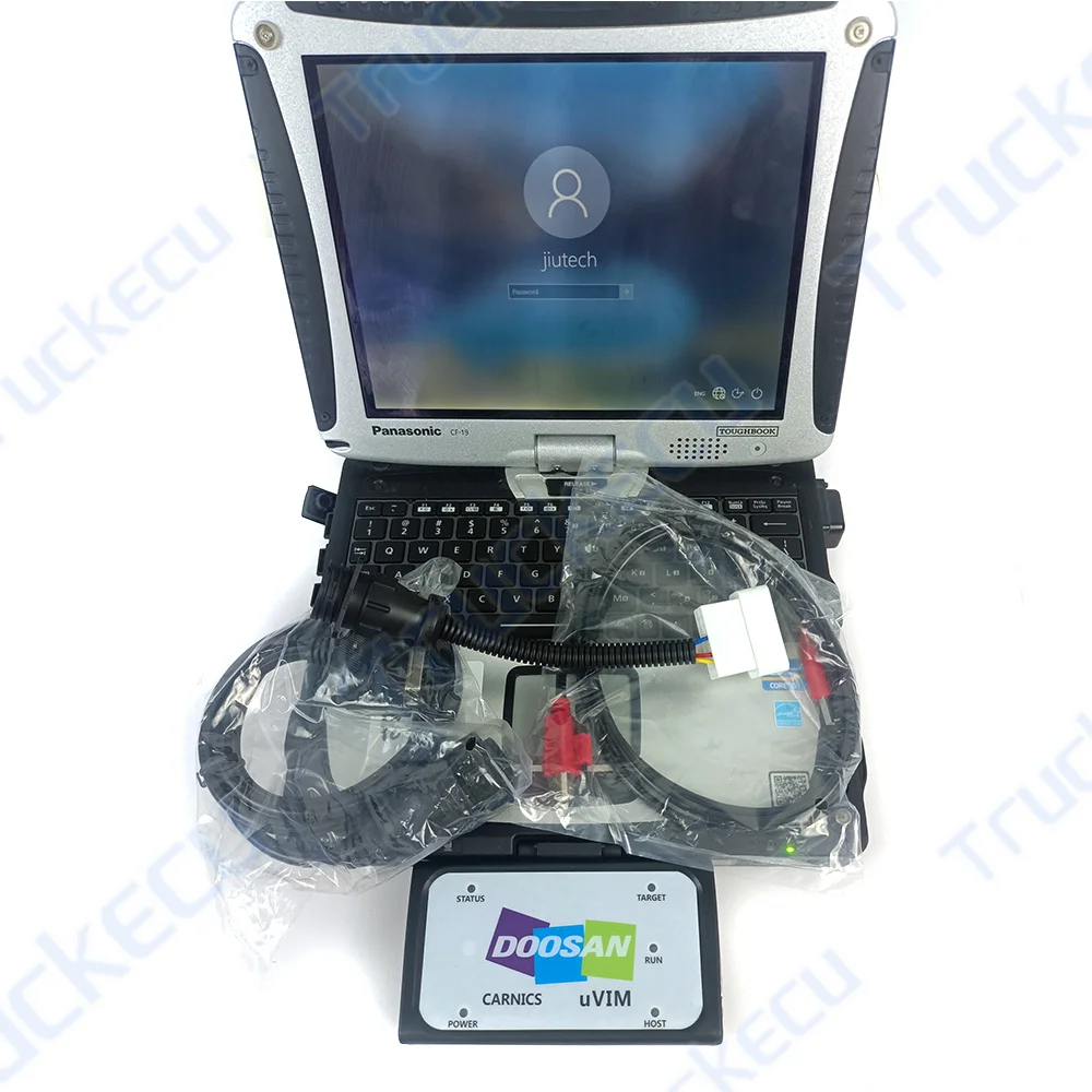 Диагностический инструмент Doosan uVIM, устройство для обнаружения неисправности двигателя, интерфейс OBD, DDT, CARNICS SCR DPF, экскаватор-погрузчик DCUECUG2 + CF19