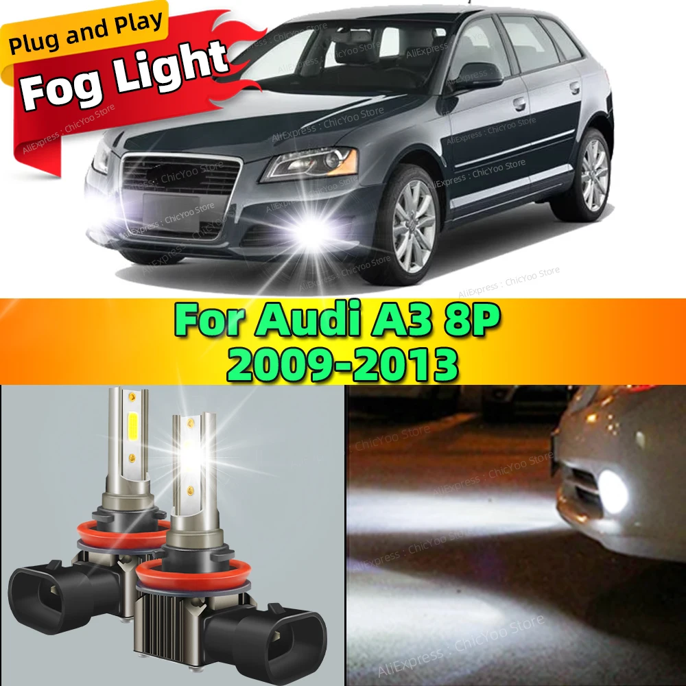 2 шт. автомобильные противотуманные фары передние светодиодный чип 6000K Plug and Play