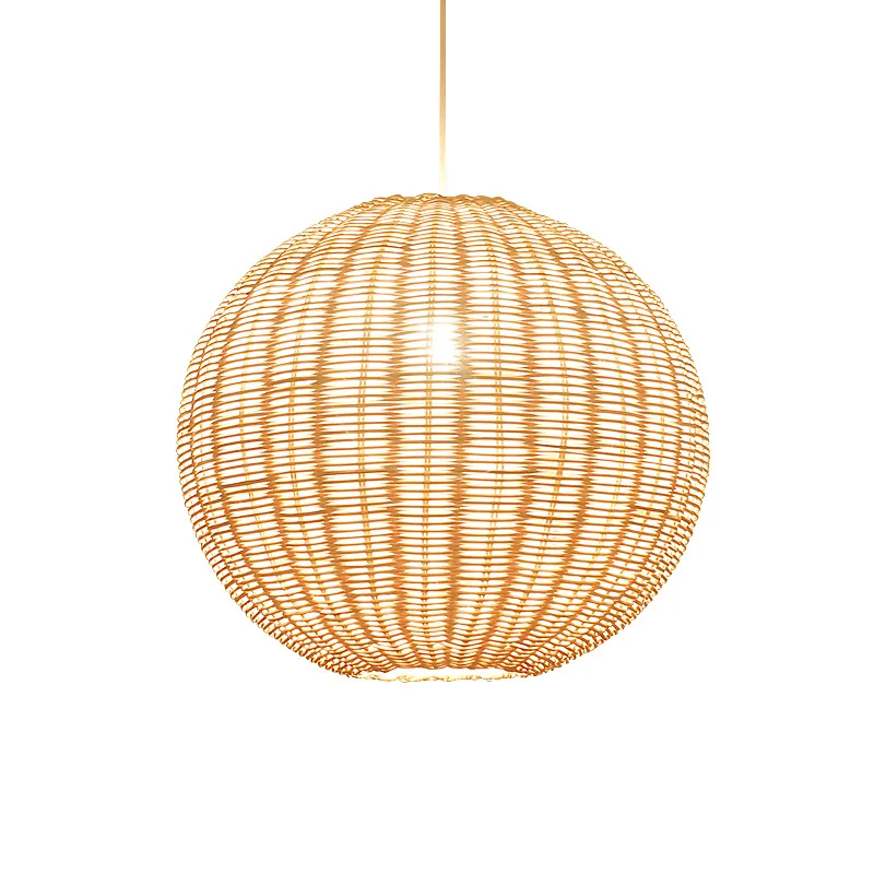 

Southeast Asia Rattan Chandelier Restaurant Single Head Bar Pendant Stair Lamp Chinese Hot Pot Shop Decorative Lighting Bedroom
