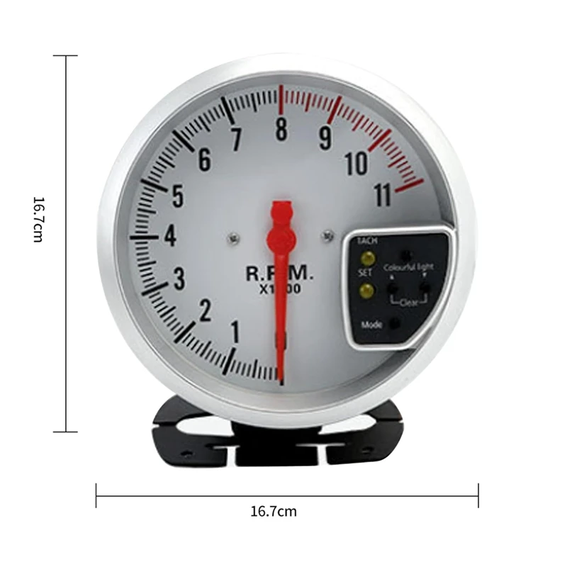 5-дюймовый автомобильный тахометр об/мин 11000 К 7 цветов 12 В модифицированный