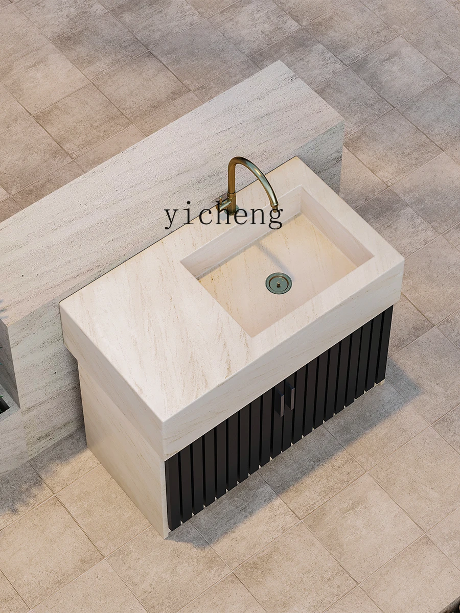 Мраморная Ванна для прачечной с платформой ZC балкона домашняя раковина уборной