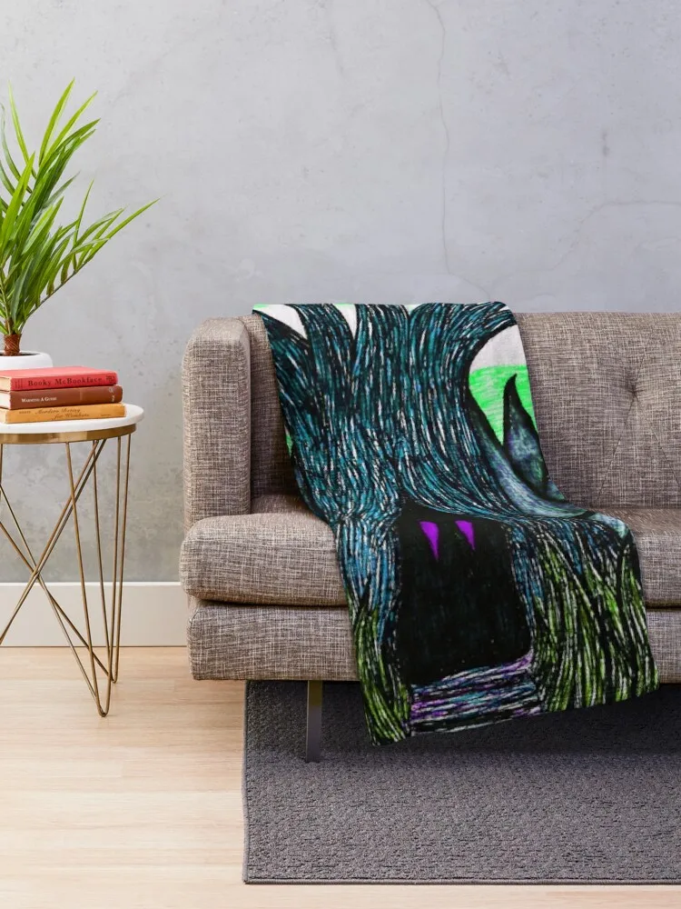 Жуткий жутый зимний пейзаж деревьев? Одеяло Karen-Anne Geddes 2024 пляжное роскошное