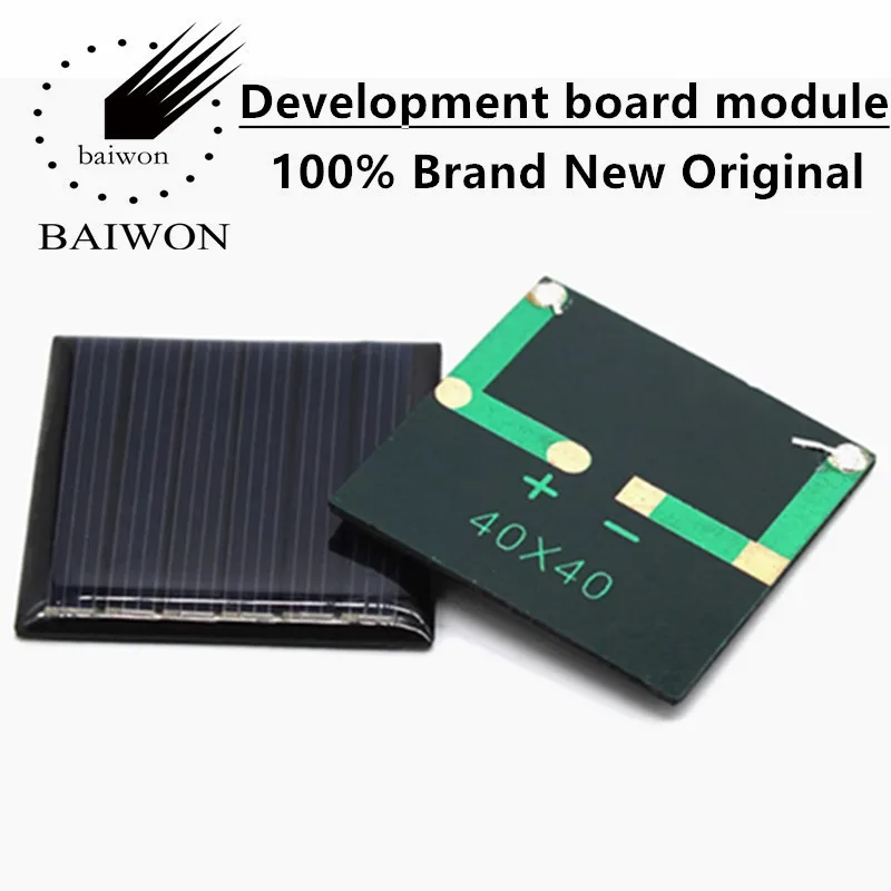 

Солнечная панель капельного клея 40x40 3 в 60 мА поликристаллический кремниевый модуль для наружной зарядки DC moto