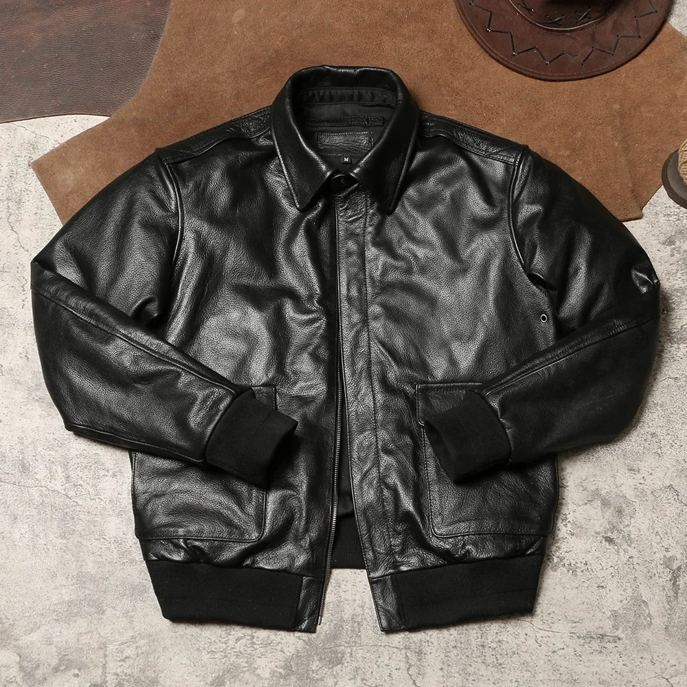 Тпая бритва американская винтажная куртка-авиатор формата А2 верхний слой