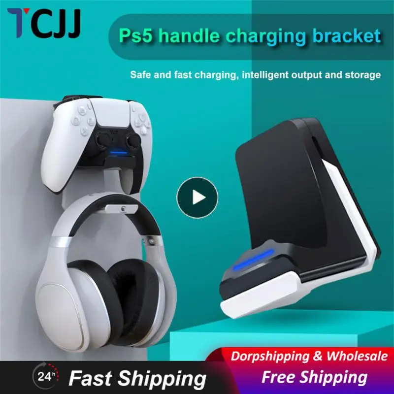 

Game Handle Charger Telescopic Convenience Game Console Charger Built In Protection Chip For Ps5 Charging Stand Gamepad Charger