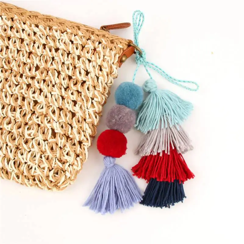 

Colorful Keychain Bag Charm Pendant Handmade Accessories Tassel PomPom DIY Handmade Bag