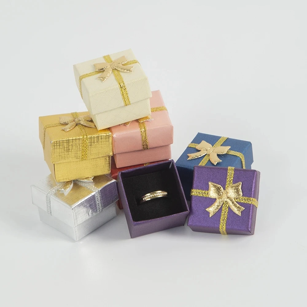 

100 шт./упаковка, коробка для колец и сережек