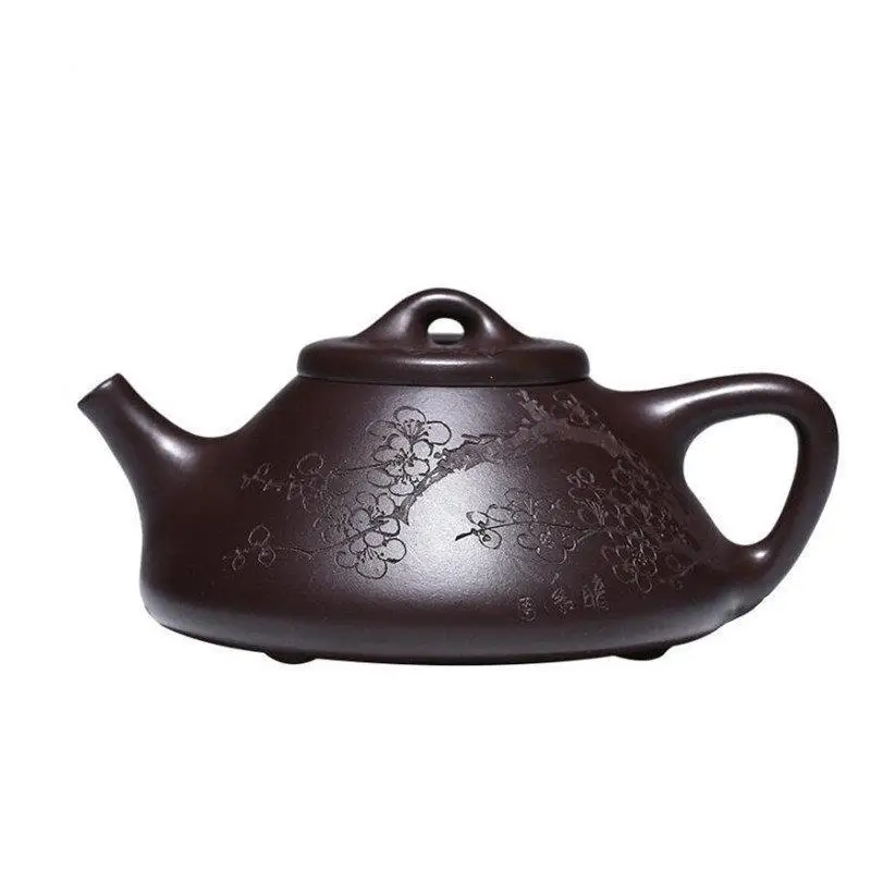 

150ml Yixing Purple Clay Teapot Famous Artists Hand-painted Plum Blossom Tea Pot Raw Ore Purple Mud Kettle Chinese Zisha Tea Set