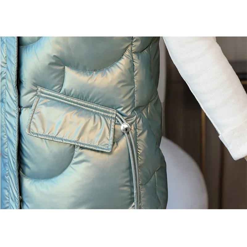 Осень/зима куртка на хлопковой подкладке жилет женское пальто длинный тонкий