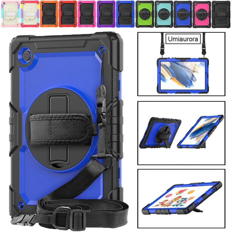 

Heavy Duty Rugged Case For Samsung Galaxy Tab A8 10.5 inch SM-X200 SM-X205 X200 Case Kids Shockproof Tablet Cover Stand Shell