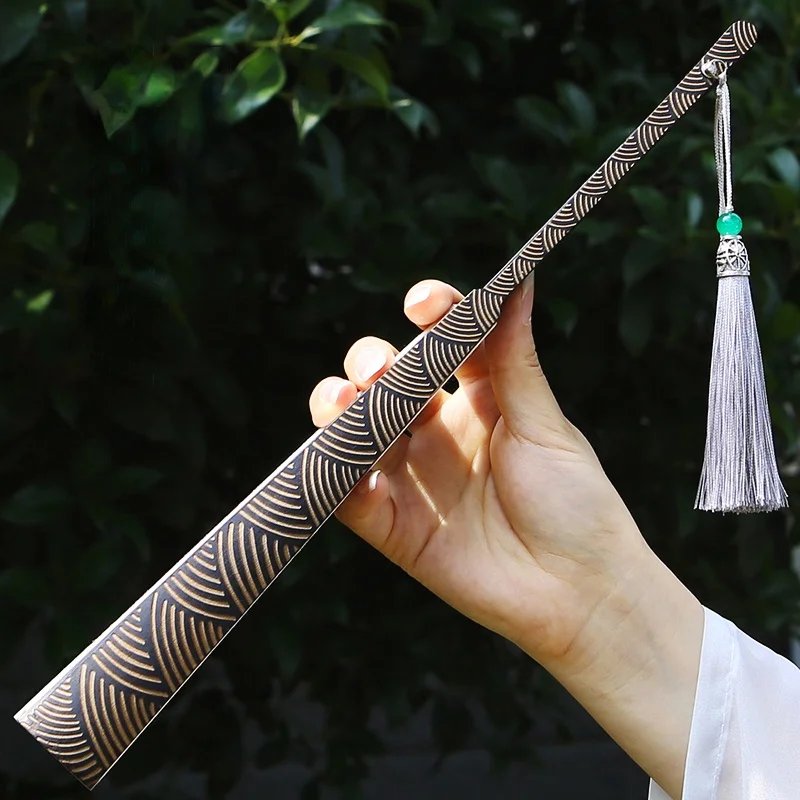 

10-дюймовый Складной вентилятор с узором океанской волны, Классический китайский стиль, гравировка, Ретро стиль, складной вентилятор