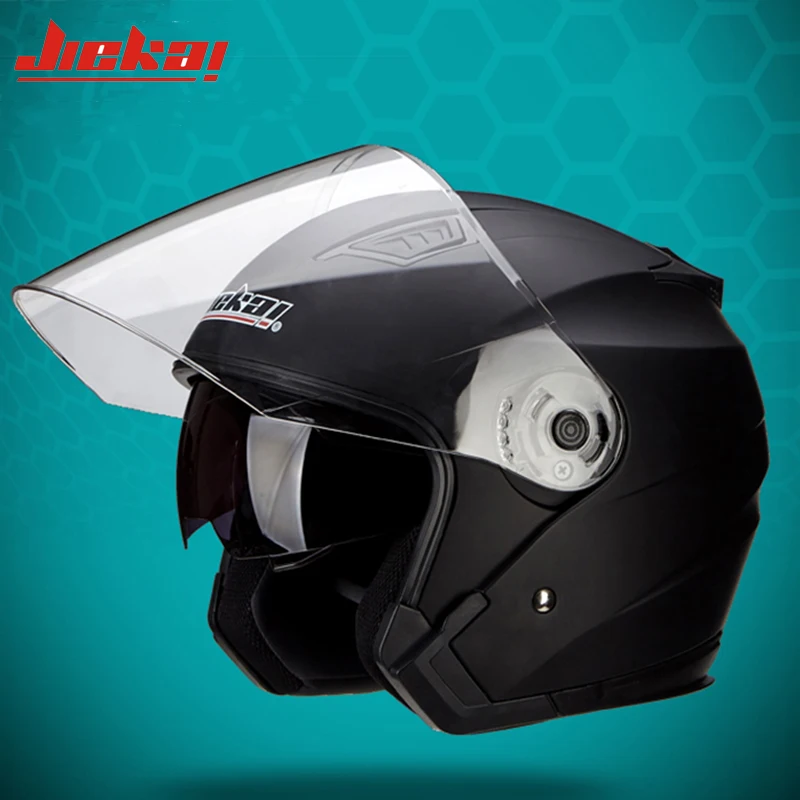 

Motorcycle Dual Lens Vintage Helmets Motorbike Casco Go Kart Scooter Motor Van Four Seasons Racing Half Helmets Casque Helmet