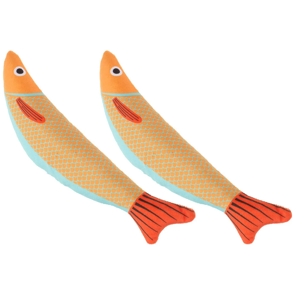 

2 Pcs Cat Teaser Toys Kids Kitten Teething Small Bite Resistant Catnip Cute Plush Kittens Child