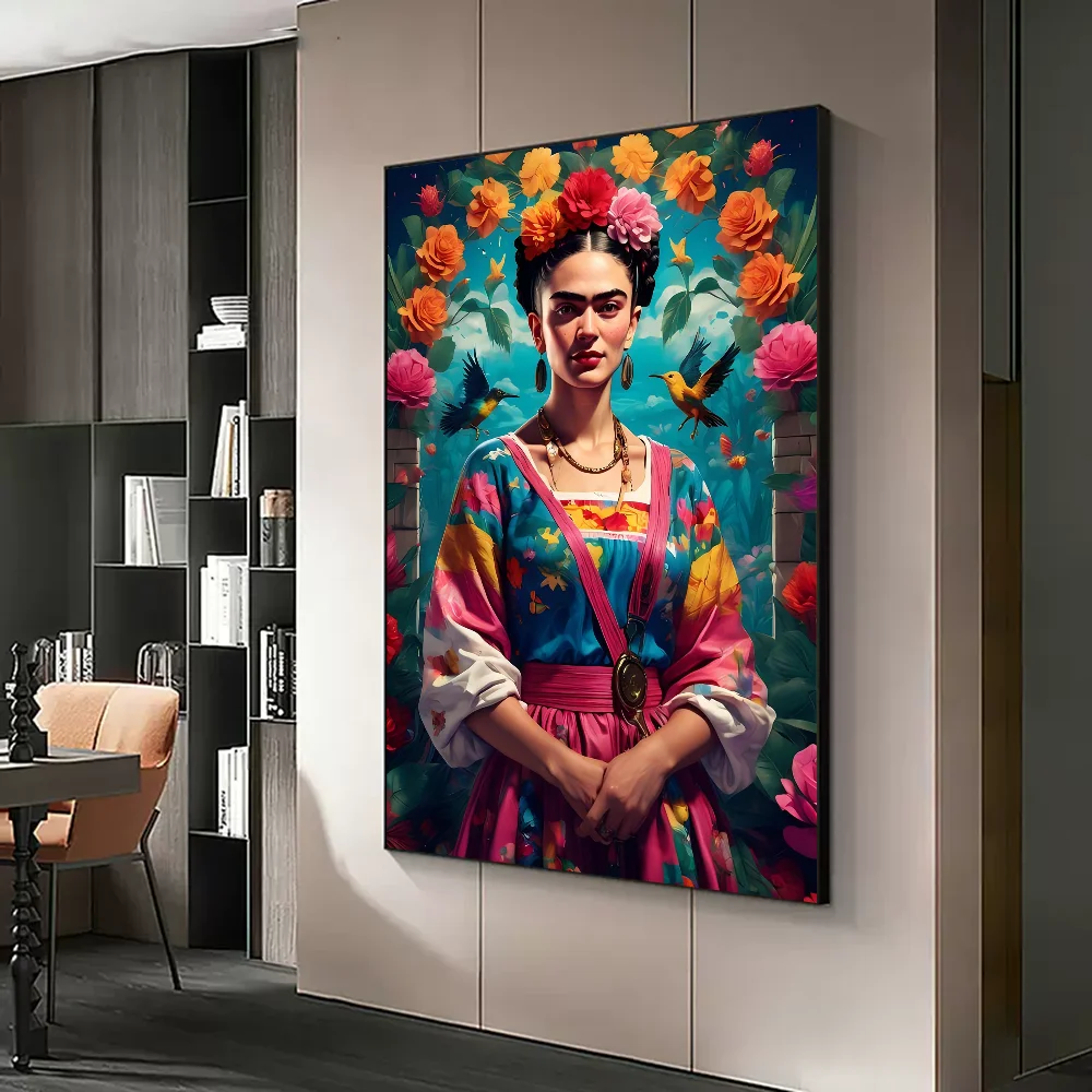 F-frida Painting K-kahlos Whitepaper Poster Waterproof Paper Sticker Coffee House Bar Aesthetic Art Wall