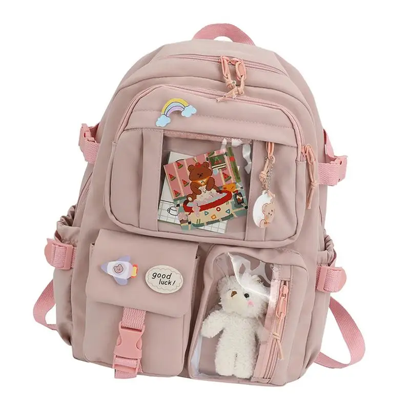 

Kawaii School Bag Kawaii Backpack For Teenager Large Capacity Kawaii Bag With Kawaii Pin And Cute Accessories