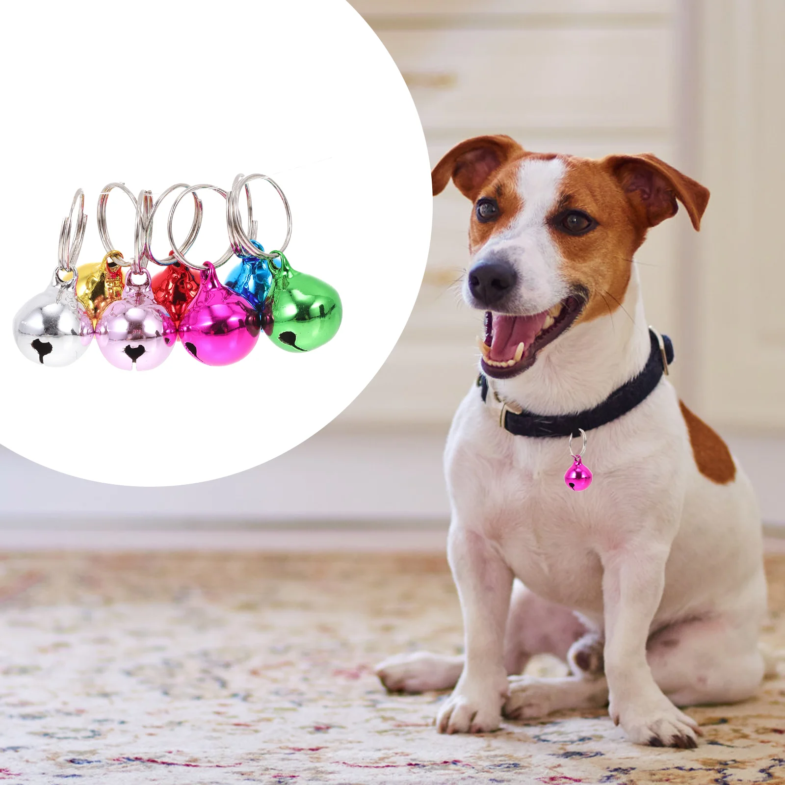 

24 Pcs Pet Bell Accessories Multi-function Collar Cat Bells Puppy Collars Litter Key Chain Accessory Metal Decorative Kitten