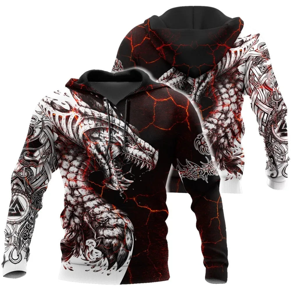

Preto & branco tatuagem dragão 3d completa impresso homem hoodies moletom unisex streetwear zíper pulôver jaqueta casual fatos d