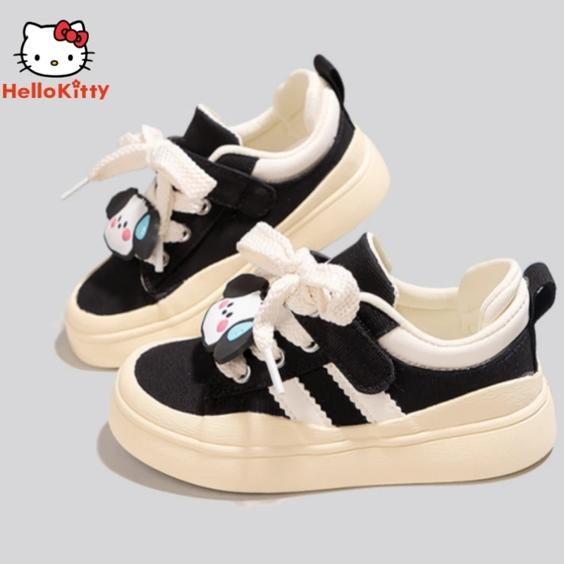 

Kawaii Sanrio Kuromi Canvas Shoe Anime My Melody Cartoon Children Low-Top Sneaker Hello Kitty Pochacco Cricket Shoes Ventilate