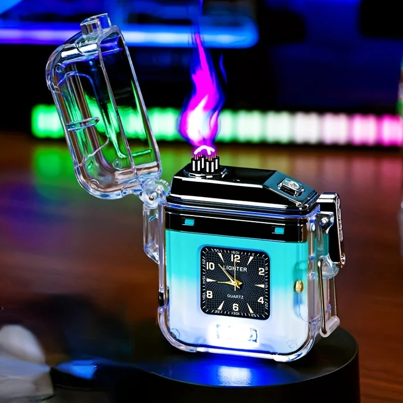 Новый водонепроницаемый плазменный фонарик с двойной дугой наружная зажигалка