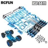 metal aluminum blue full set upgrade parts shock absorber cvd chassis gear for hsp 110 scale rc car monster truck 94108 94111