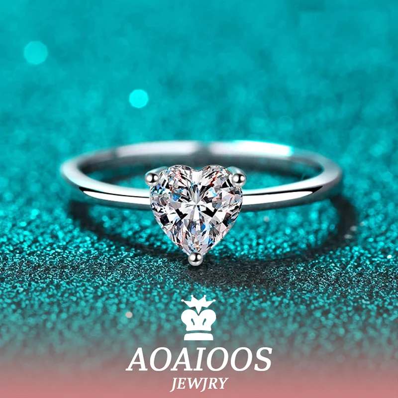 DRring обручальное кольцо с сердечком 0 5-2 карата для помолвки солитер со