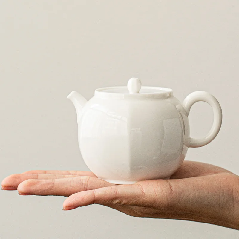 

Flower Teapot White Porcelain Black Tea Chrysanthemum Teapots Jasmine Jingdezhen Tetera Ceramica Kitchen Supplies EH60TP