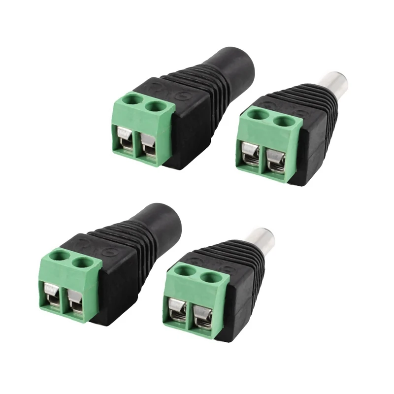 

4 Plug Male And Female 5.5 X 2.1 Mm DC Jack, Surveillance Camera EU Power Plug