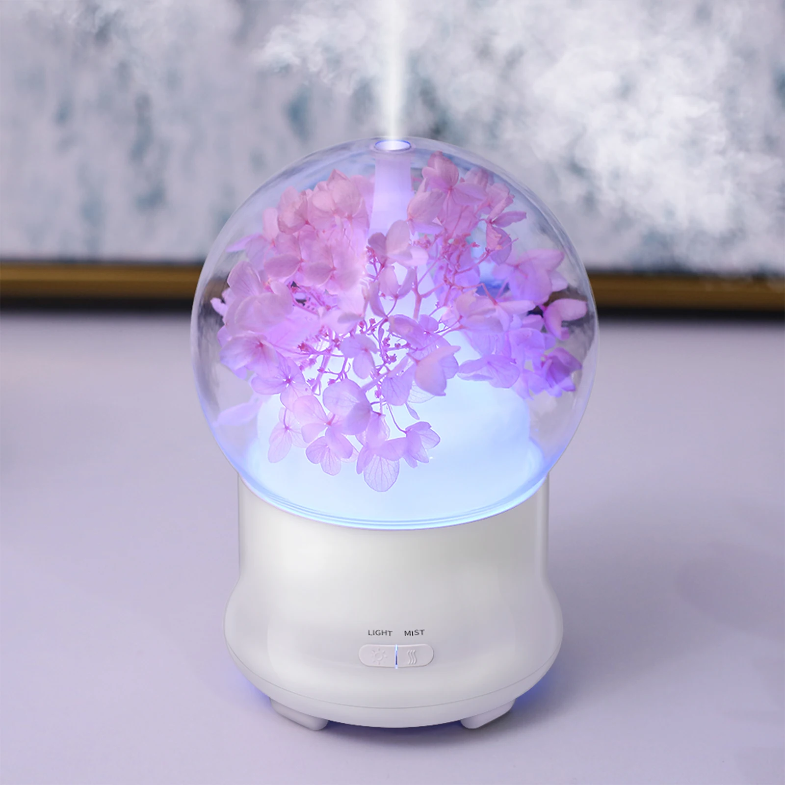 

Mist Humidifier 100mL Humidifiers Essential Oils Diffuser Air Purifiers for Home Fragrance Diffuser 7-color Night Light Quiet US