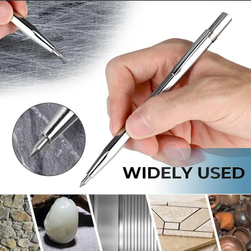 

Metal Scribe Pen Metal Wood Cutting Marker Pencil Metalworking Woodworking Hand Tools Carbide Scriber Pen for Glass Tile cutting