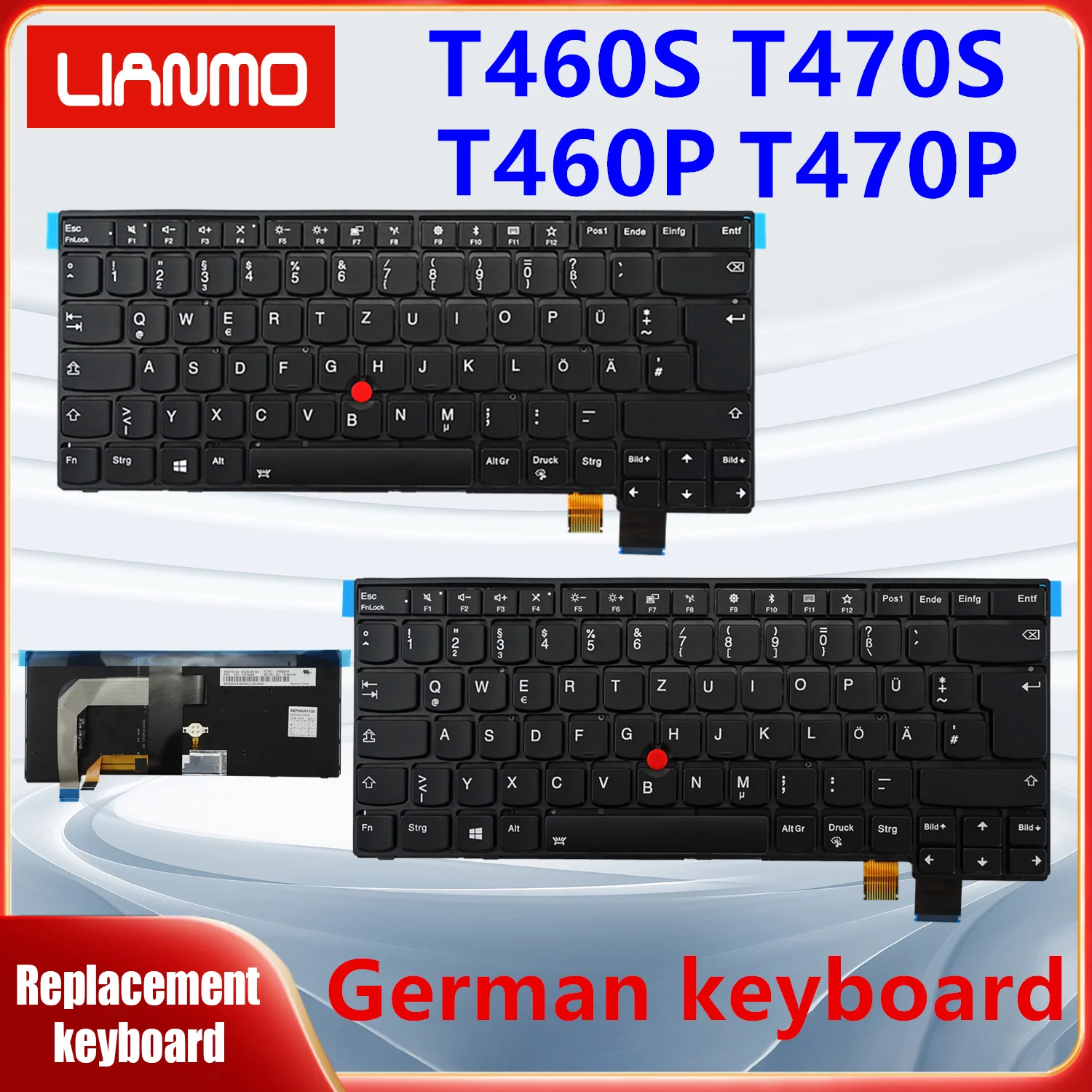 Подходит для Lenovo Thinkpad T460S T470S T460P T470P немецкая клавиатура ноутбука с подсветкой