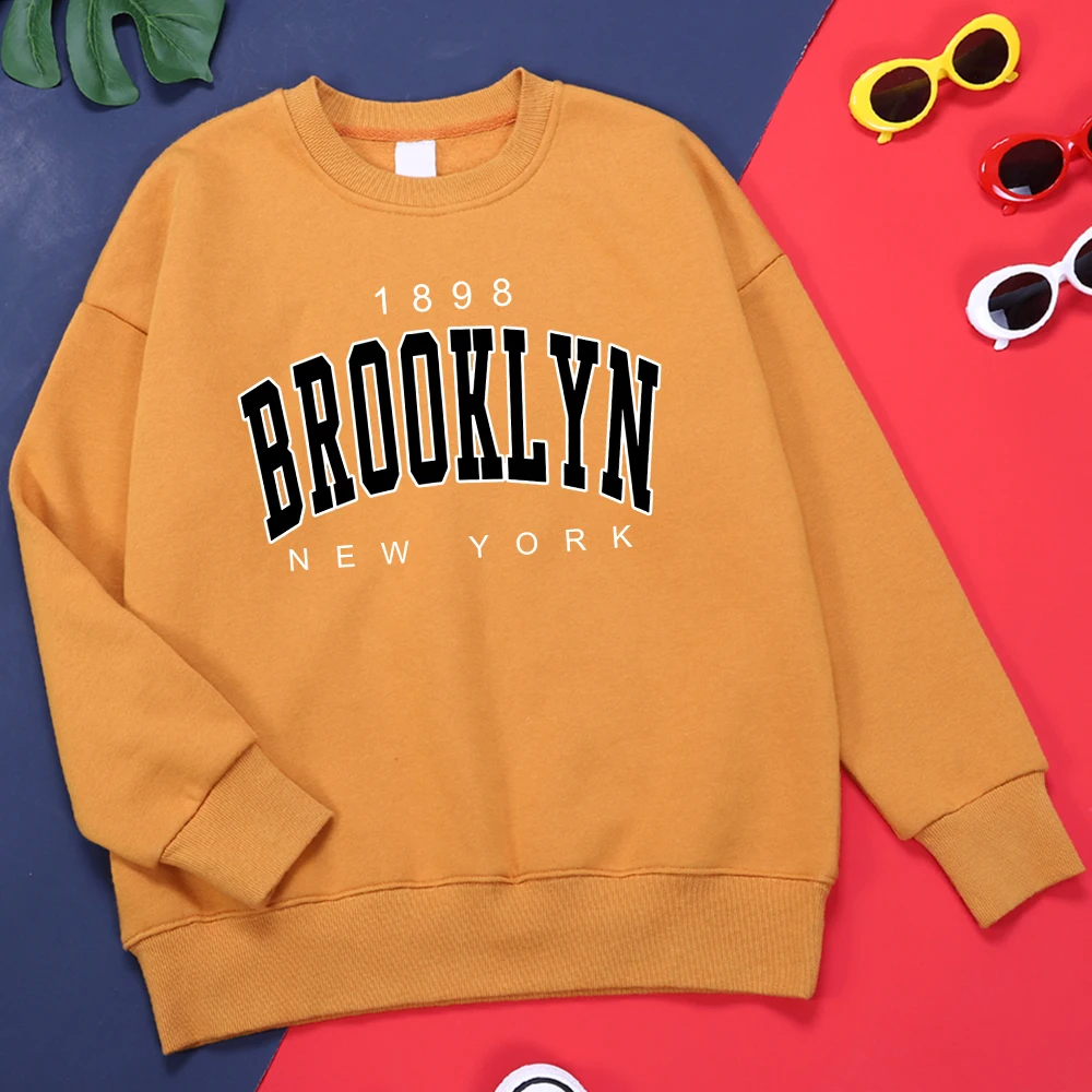 

1898 Brooklyn New York Male Hoodies All-Match Comfortable Clothing Fashion Comfortable Hoodie Vintage Harajuku Clothes Men'S